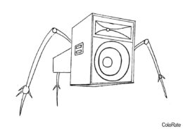 Спикермен-паук (Скибиди Туалет) распечатать бесплатную раскраску