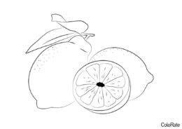 Симпатичные лимончики (Лимон) разукрашка для печати на А4
