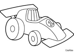 Бесплатная раскраска Детская гоночная машинка распечатать и скачать - Гоночная машина