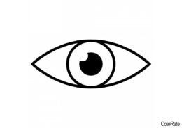 Бесплатная раскраска Симметричный глаз распечатать на А4 - Глаза