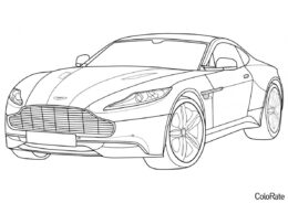 Разукрашка Aston Martin распечатать и скачать - Машинки