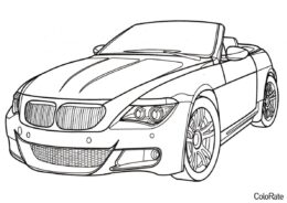 BMW M6 раскраска распечатать на А4 - Машинки