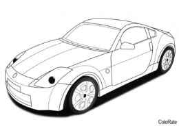 Разукрашка Nissan 350Z распечатать и скачать - Машинки