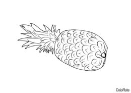 Аккуратный ананас (Ананас) распечатать разукрашку
