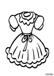 Милое платьице (Платья) раскраска для печати и загрузки