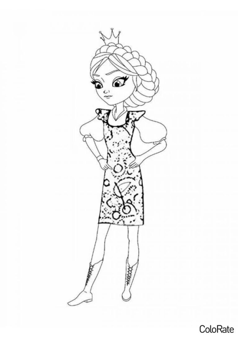 Раскраска Царевна Лягушка - Василиса распечатать - Царевны