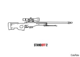 Standoff 2 распечатать раскраску - Снайперская винтовка AWP