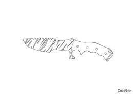 Шрамированный нож (Standoff 2) бесплатная раскраска