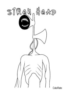 Siren Head - Сиреноголовый распечатать раскраску на А4