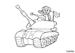 Игрушечный танк (Игрушки) распечатать разукрашку