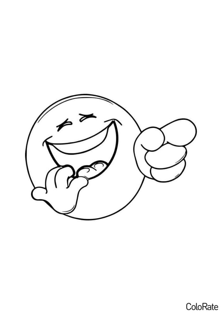 Раскраска Насмешка распечатать - Смайлики