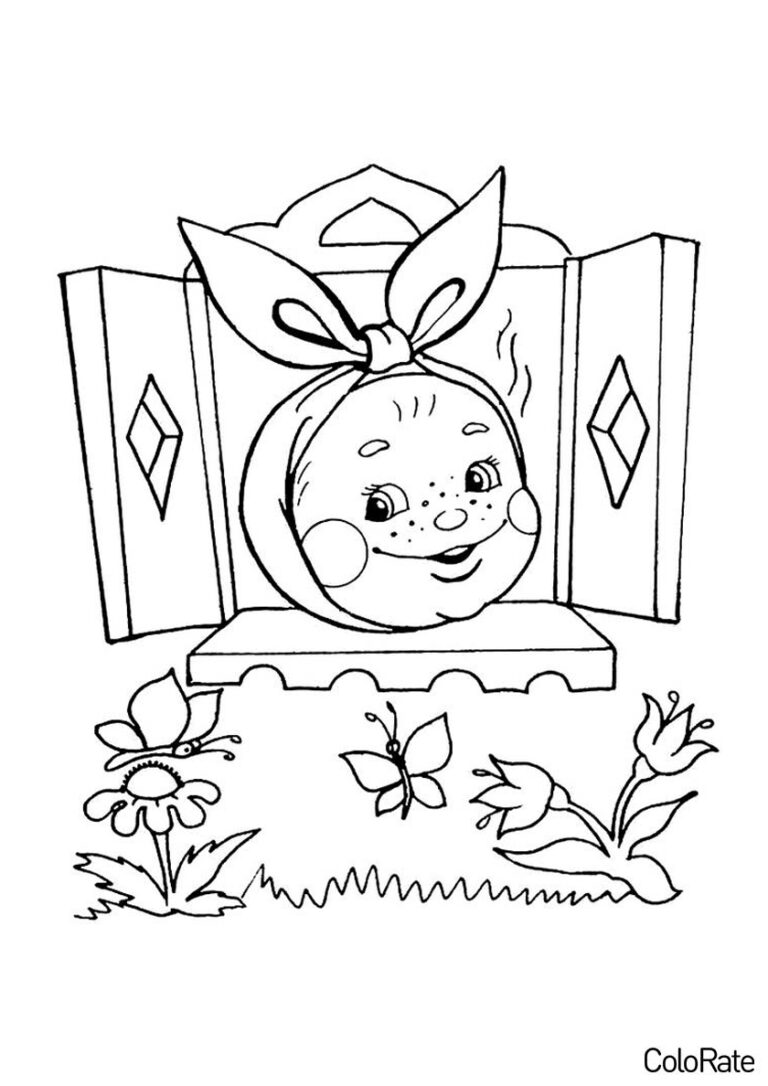 Раскраски Колобок для детей распечатать и скачать бесплатно