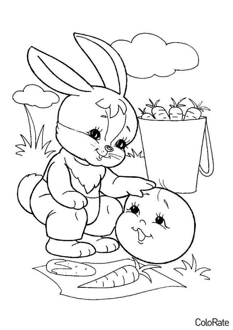 Раскраски Колобок для детей распечатать и скачать бесплатно