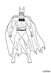 Бэтмен бесплатная раскраска - Супергерои