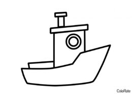 Детский кораблик (Корабли) распечатать раскраску