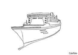 Бесплатная разукрашка для печати и скачивания Пассажирский корабль - Корабли