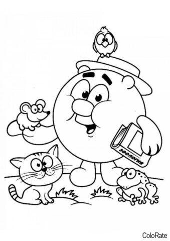 Копатыч и животные бесплатная раскраска - Для детей 4-5 лет
