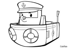 Лодка - Для детей 4-5 лет бесплатная раскраска