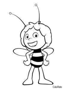 Пчёлка Майя раскраска распечатать и скачать - Для детей 4-5 лет