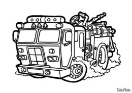 Пожарная машина (Для детей 6-7 лет) распечатать раскраску