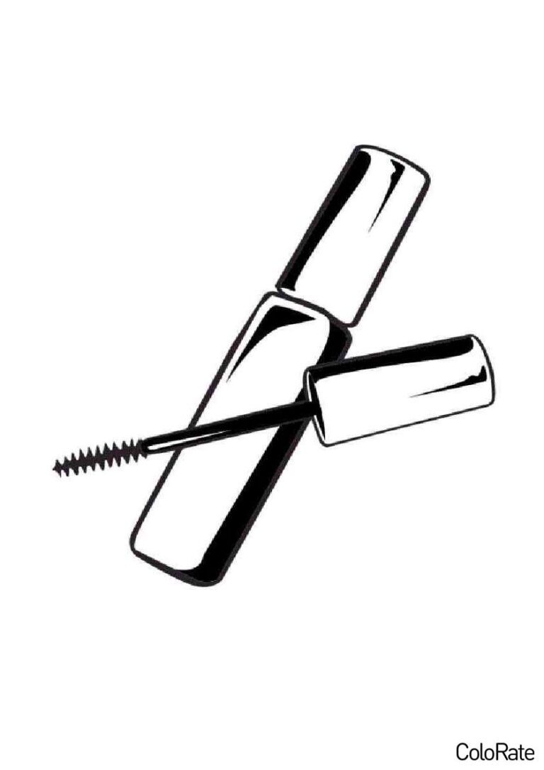 Раскраска Тушь для ресниц распечатать - Косметика