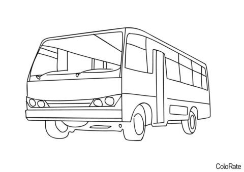 Раскраска Школьный автобус Starline распечатать на А4 - Автобус