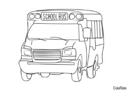 Городской школьный автобус распечатать и скачать раскраску - Автобус