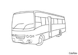 Автобус распечатать раскраску - Школьный автобус Маркополо