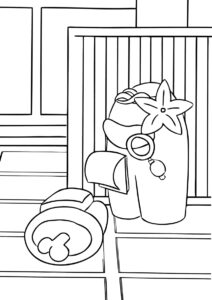 Раскраска Поиск доказательств - Амонг Ас (Among Us)