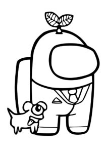 Член экипажа в классическом костюме раскраска распечатать бесплатно на А4 - Амонг Ас (Among Us)