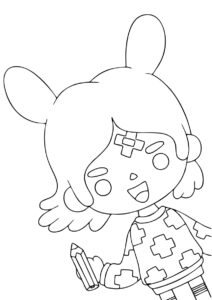 Веселая художница (Тока Бока) распечатать бесплатную раскраску