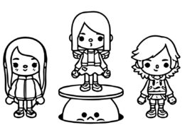 Бесплатная раскраска Дружная компания распечатать на А4 и скачать - Тока Бока