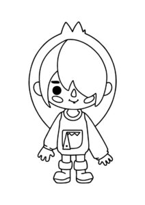 Забавная девочка распечатать и скачать раскраску - Тока Бока