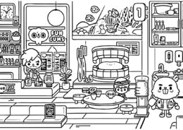 Магазин (Тока Бока) раскраска для печати и загрузки