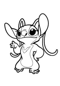 Ангел - Эксперимент 624 (Лило и Стич) раскраска для печати и загрузки