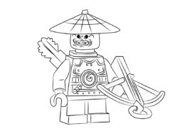 LEGO Ниндзяго распечатать раскраску - Арбалетчик
