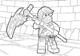 Герой с косой распечатать раскраску - LEGO Ниндзяго