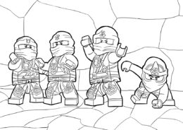 Раскраска Грозные ниндзя распечатать на А4 и скачать - LEGO Ниндзяго