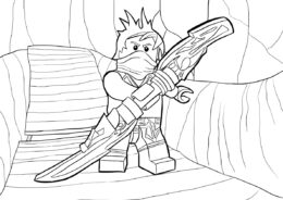 LEGO Ниндзяго бесплатная раскраска - Двухсторонний клинок