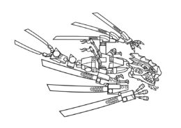 Ниндзяго Дракон раскраска распечатать на А4 - LEGO Ниндзяго