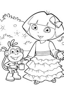 Разукрашка Перерыв на кофе распечатать и скачать - Даша-путешественница