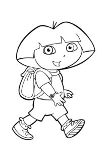Путешествие Даши (Даша-путешественница) бесплатная раскраска на печать