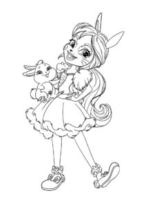 Беви Банни и Джамп - Энчантималс бесплатная раскраска
