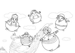 Герои в форме воздушных шариков раскраска распечатать бесплатно на А4 - Джейк и пираты Нетландии