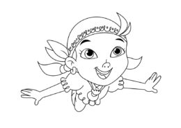 Иззи в свободном падении раскраска распечатать бесплатно на А4 - Джейк и пираты Нетландии