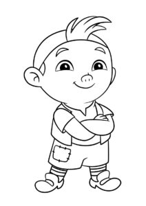 Самоуверенный Кабби раскраска распечатать на А4 - Джейк и пираты Нетландии