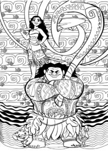 Защитники океана (Моана) раскраска для печати и загрузки