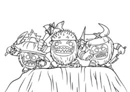 Раскраска Злобные пираты распечатать на А4 - Моана