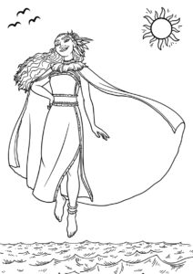 Раскраска Матанги распечатать и скачать - Моана