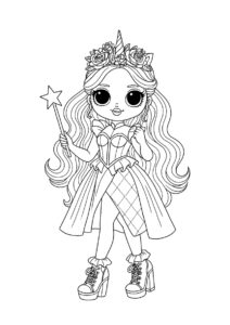 LOL OMG Волшебная куколка (L.O.L O.M.G) раскраска для печати и загрузки